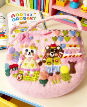 lovelunaroo handmade bear felt bag | cute picnic crossbody (copy)